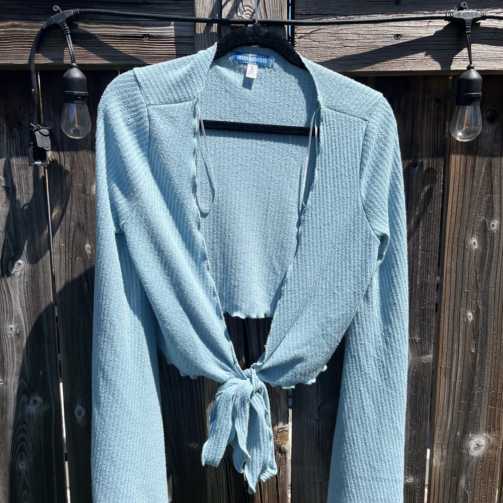 UO cropped wrap top
